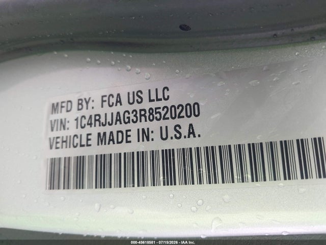 Aukcja sprzedaży 2024 Jeep Grand Cherokee L Altitude X 4x2, vin: 1C4RJJAG3R8520200, numer aukcji: 45618581
