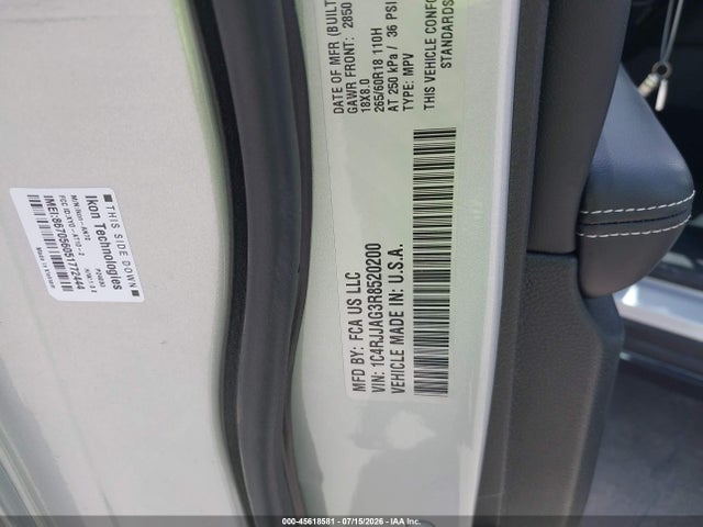 Aukcja sprzedaży 2024 Jeep Grand Cherokee L Altitude X 4x2, vin: 1C4RJJAG3R8520200, numer aukcji: 45618581