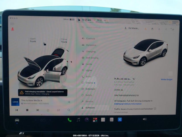 Aukcja sprzedaży 2023 Tesla Model Y Awd/long Range Dual Motor All-wheel Drive, vin: 7SAYGDEE5PA185278, numer aukcji: 45618654