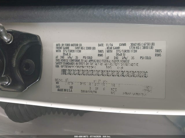 Ford F-150 Lariat 2017 1FTEW1CG0HKC13064 Image 9
