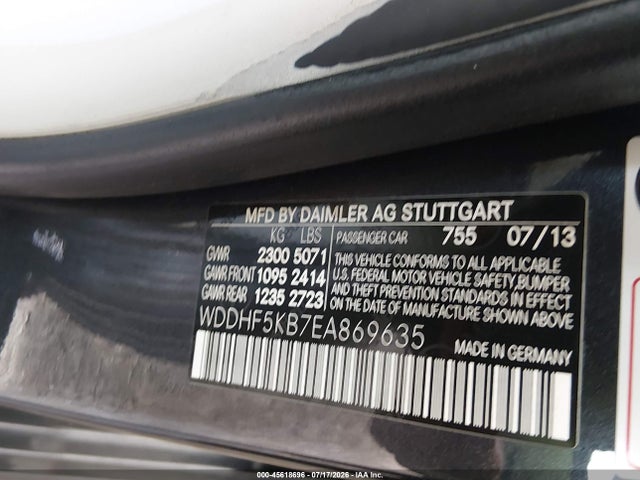 Mercedes-Benz E 350 2014 WDDHF5KB7EA869635 Image 9