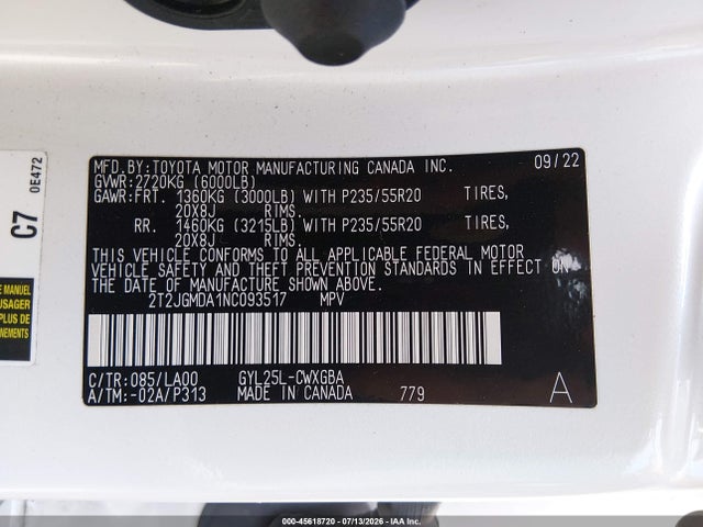2T2JGMDA1NC093517 Lexus RX 450H