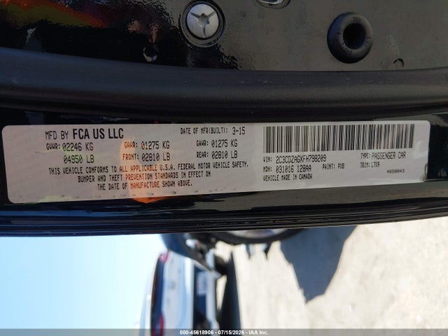 Dodge Challenger Sxt 2015 2C3CDZAGXFH798209 Image 9