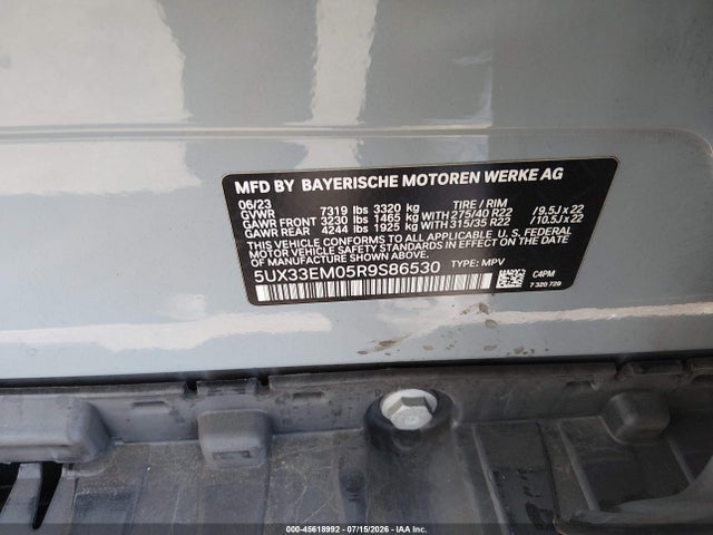 BMW X7 M60i 2024 5UX33EM05R9S86530 Image 9