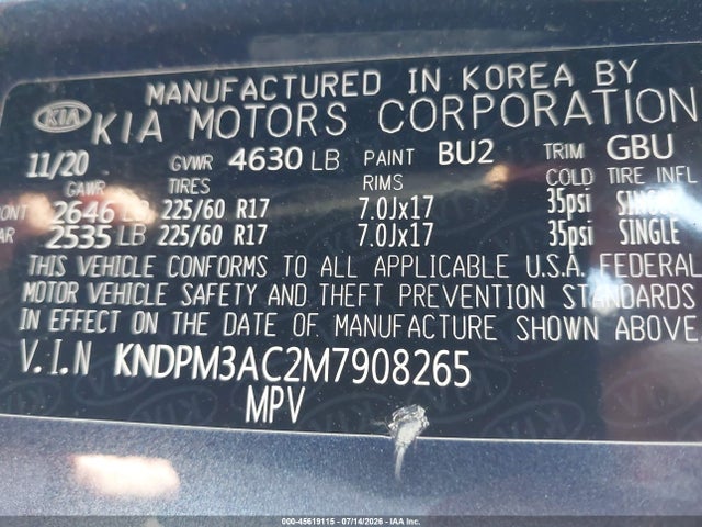 KIA Sportage Lx 2021 KNDPM3AC2M7908265 Image 9