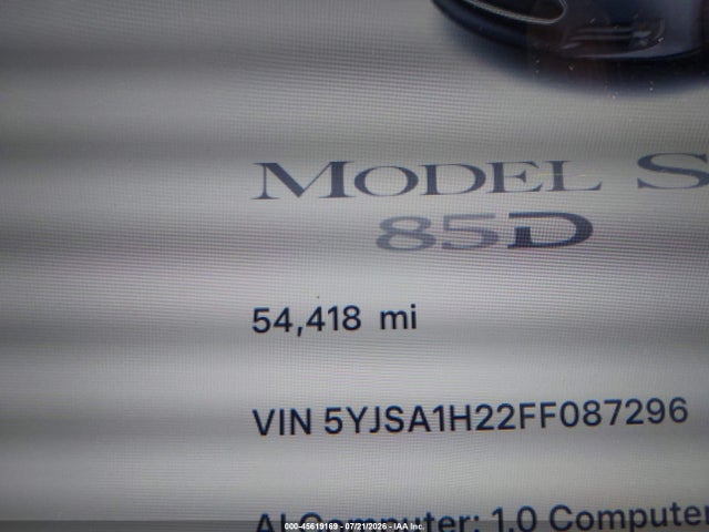 Tesla Model S 70d/85d/p85d 2015 5YJSA1H22FF087296 Image 15