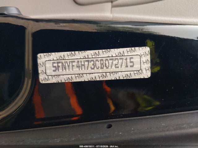 Aukcja sprzedaży 2012 Honda Pilot Ex-l, vin: 5FNYF4H73CB072715, numer aukcji: 45619311