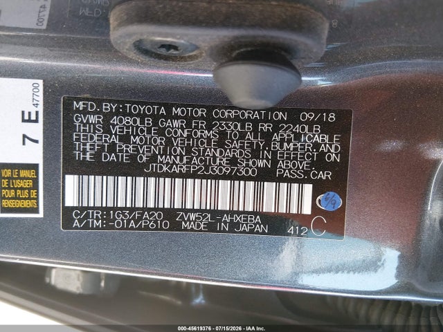 Toyota Prius Prime Plus 2018 JTDKARFP2J3097300 Image 9