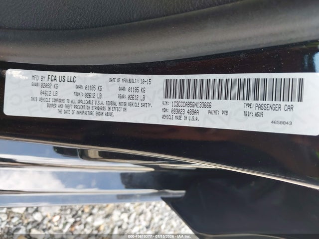 Продаж на аукціоні авто 2016 Chrysler 200 Limited, vin: 1C3CCCAB5GN133666, номер лоту: 45619377