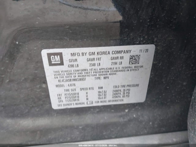 Buick Encore Fwd Preferred 2021 KL4CJASB1MB336937 Image 9