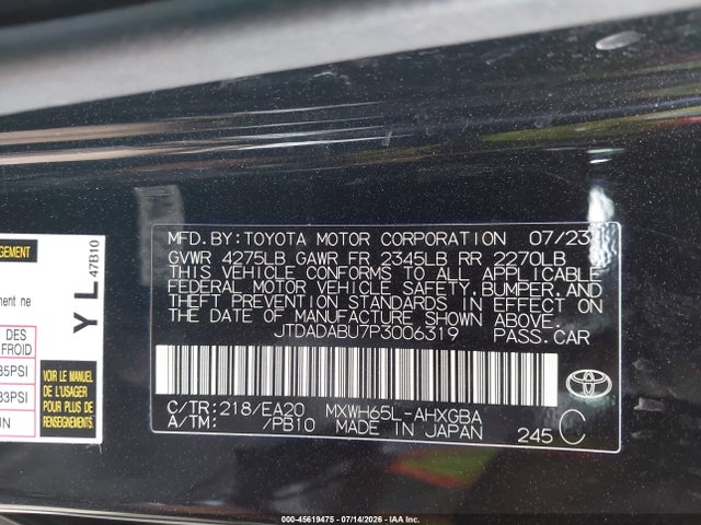 Toyota Prius Xle Awd-e 2023 JTDADABU7P3006319 Image 9