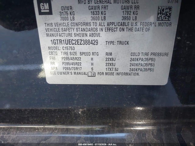 GMC Sierra 1500 Sle 2014 1GTR1UEC2EZ388429 Image 9