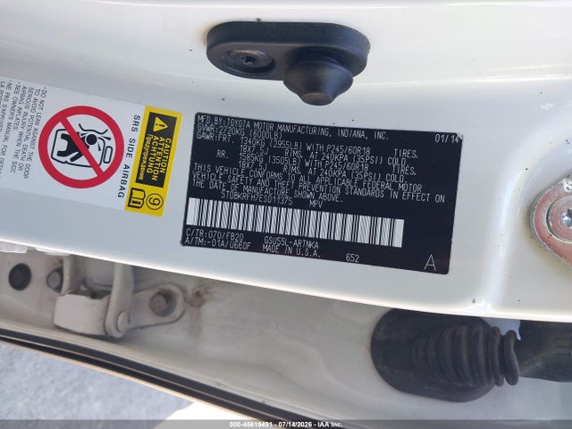 Toyota Highlander Le V6 2014 5TDBKRFH7ES011375 Image 9