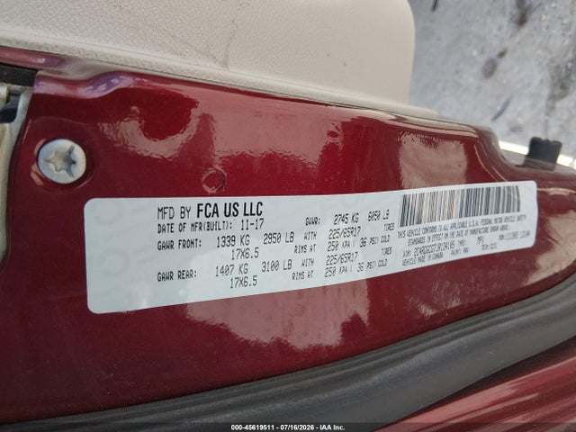 2C4RDGCG7JR134105 Dodge Grand Caravan Sxt