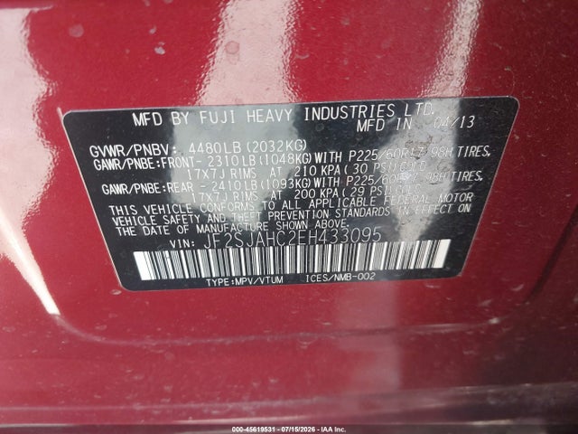 JF2SJAHC2EH433095 Subaru Forester 2.5i Limited