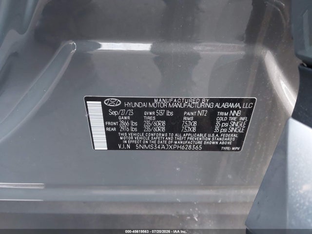 Hyundai Santa Fe Sel 2023 5NMS34AJXPH628365 Image 9