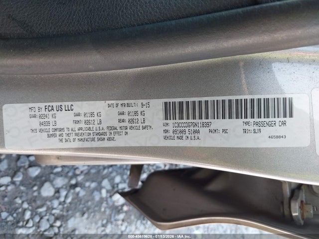 1C3CCCDG7GN118397 Chrysler 200 S