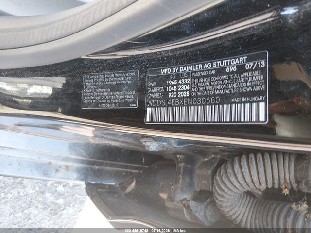 2014 Mercedes-benz Cla 250 მანქანა იყიდება აუქციონზე, vin: WDDSJ4EBXEN030680, აუქციონის ნომერი: 45619748