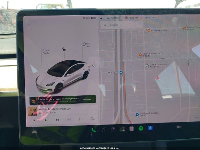 45619808 :رقم المزاد ، 5YJ3E1EA9MF929701 vin ، 2021 Tesla Model 3 Standard Range Plus Rear-wheel Drive مزاد بيع