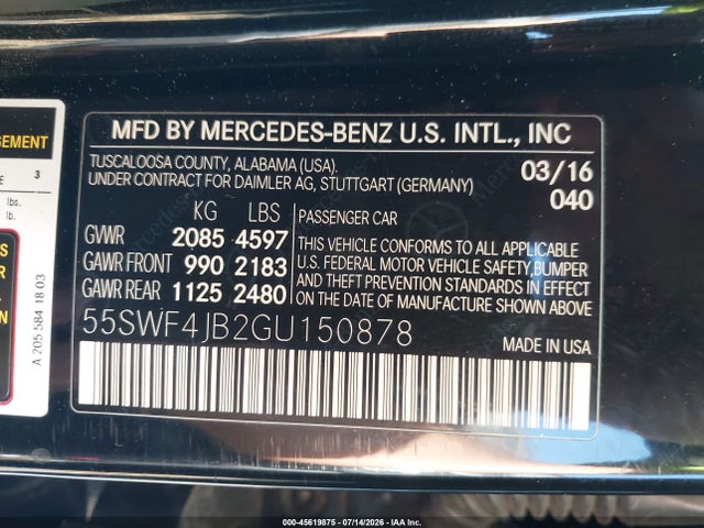 Mercedes-Benz C 300 2016 55SWF4JB2GU150878 Image 9