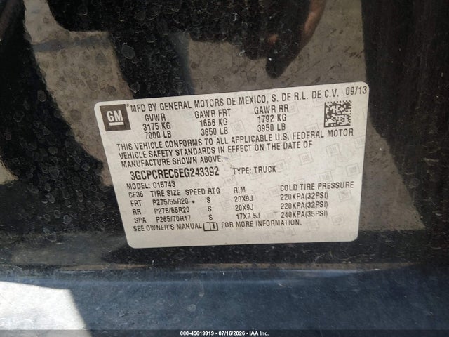 Aukcja sprzedaży 2014 Chevrolet Silverado 1500 Lt, vin: 3GCPCREC6EG243392, numer aukcji: 45619919