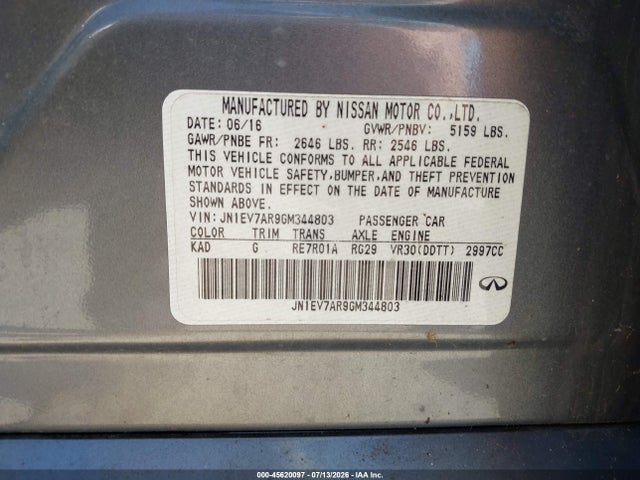 JN1EV7AR9GM344803 Infiniti Q50 3.0t Premium