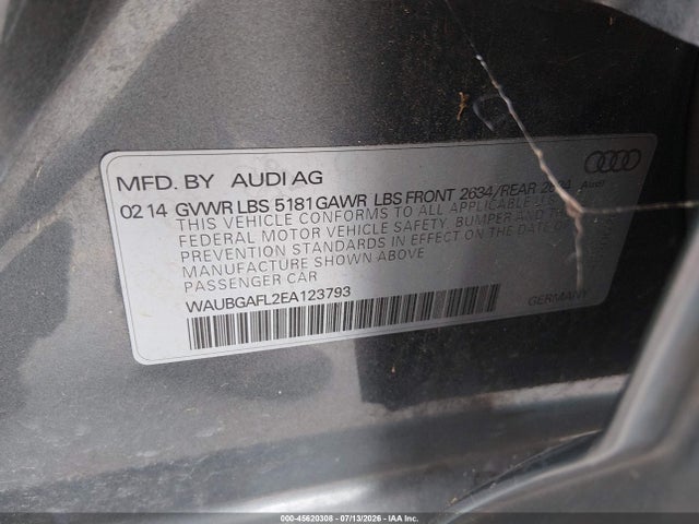Aukcja sprzedaży 2014 Audi S4 3.0t Premium Plus, vin: WAUBGAFL2EA123793, numer aukcji: 45620308