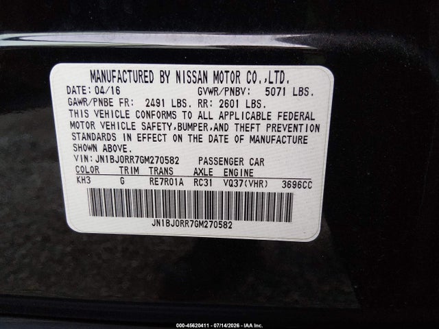 Продаж на аукціоні авто 2016 Infiniti Qx50, vin: JN1BJ0RR7GM270582, номер лоту: 45620411