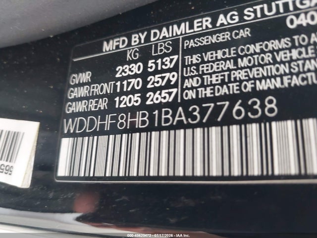 Продаж на аукціоні авто 2011 Mercedes-benz E 350 4matic, vin: WDDHF8HB1BA377638, номер лоту: 45620472