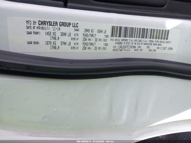 Продаж на аукціоні авто 2015 Jeep Grand Cherokee Laredo, vin: 1C4RJEAG7FC707004, номер лоту: 45620513