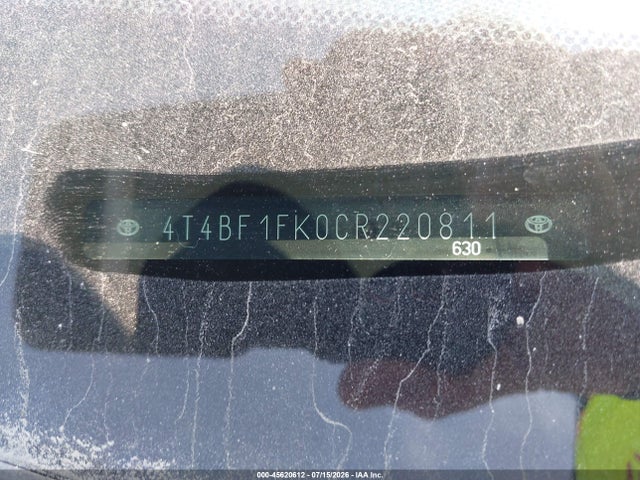Aukcja sprzedaży 2012 Toyota Camry Xle, vin: 4T4BF1FK0CR220811, numer aukcji: 45620612