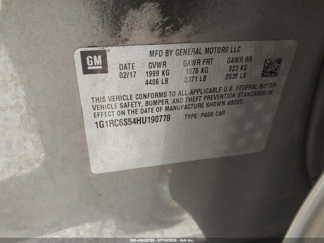 Chevrolet VOLT LT 2017 1G1RC6S54HU190778 Image 9