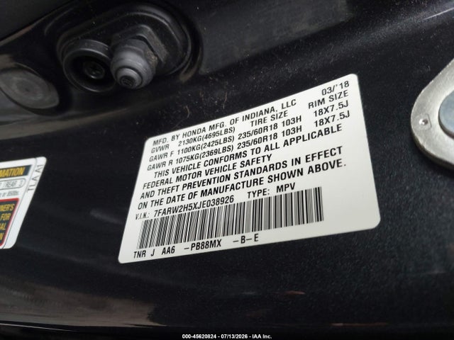 7FARW2H5XJE038926 Honda CR-V EX