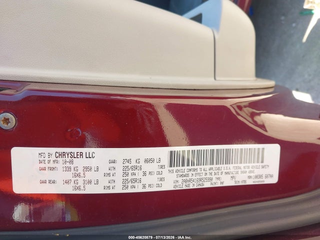 45620879 :رقم المزاد ، 2A8HR54169R525990 vin ، 2009 Chrysler Town & Country Touring مزاد بيع