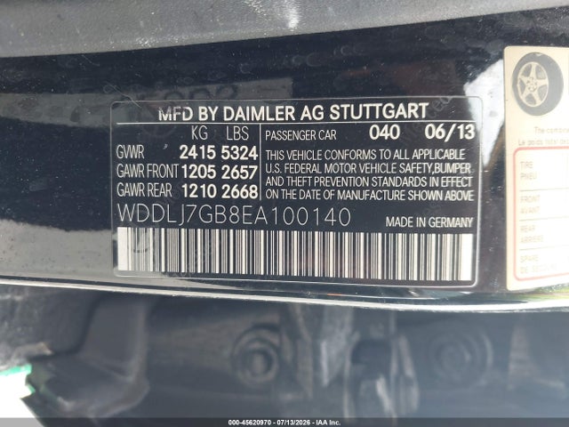 2014 Mercedes-benz Cls 63 Amg S 4matic მანქანა იყიდება აუქციონზე, vin: WDDLJ7GB8EA100140, აუქციონის ნომერი: 45620970