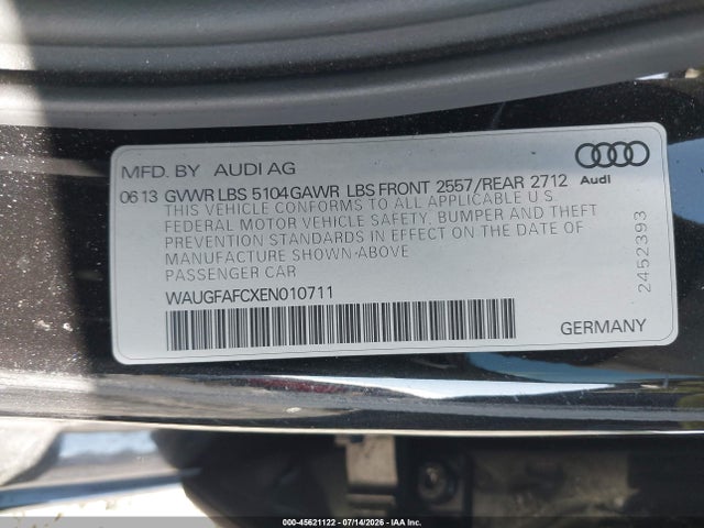 Audi A6 2.0t Premium 2014 WAUGFAFCXEN010711 Image 9