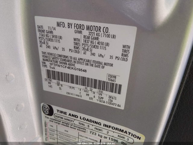 Ford F-150 Stx 2014 1FTFW1CF4EKG19548 Image 9