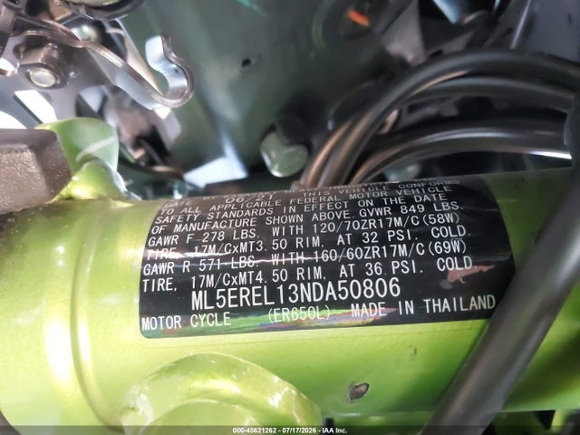 Kawasaki Er650 L 2022 ML5EREL13NDA50806 Image 10
