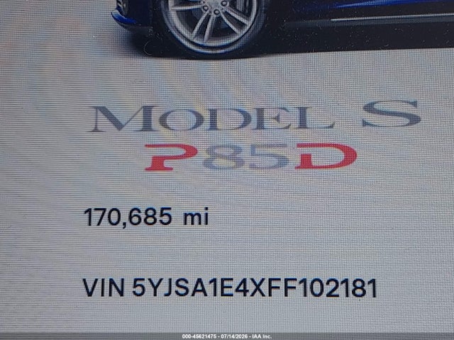 Tesla Model S 85d/p85d 2015 5YJSA1E4XFF102181 Image 15
