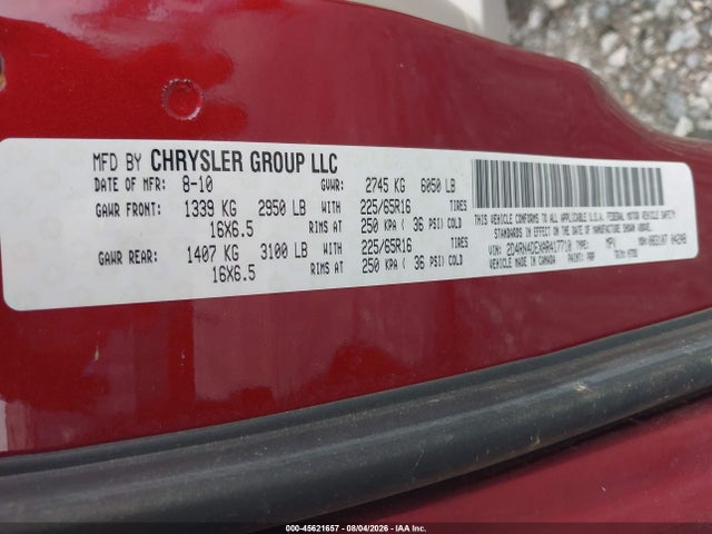Aukcja sprzedaży 2010 Dodge Grand Caravan Se, vin: 2D4RN4DEXAR417710, numer aukcji: 45621657