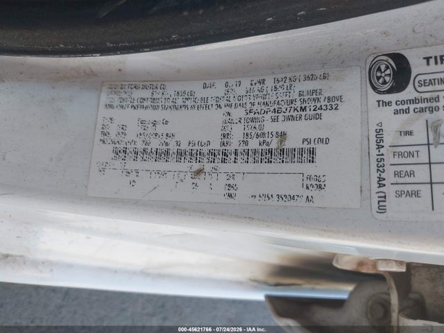 Ford FIESTA SE 2019 3FADP4BJ7KM124332 Image 9