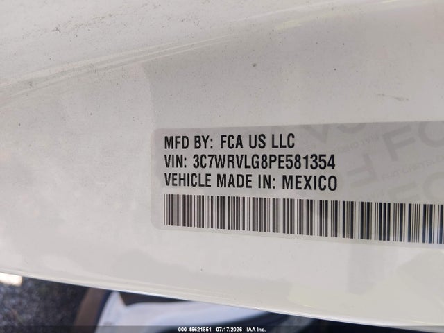 Продаж на аукціоні авто 2023 Ram Promaster 3500 Cutaway Low Roof, vin: 3C7WRVLG8PE581354, номер лоту: 45621851