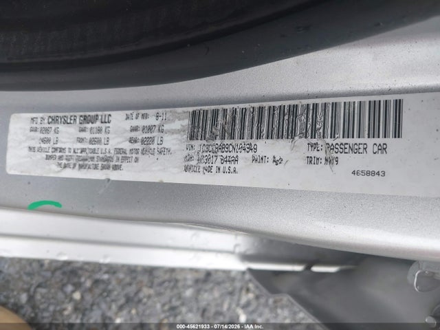 2012 Chrysler 200 Lx მანქანა იყიდება აუქციონზე, vin: 1C3CCBAB9CN104949, აუქციონის ნომერი: 45621933