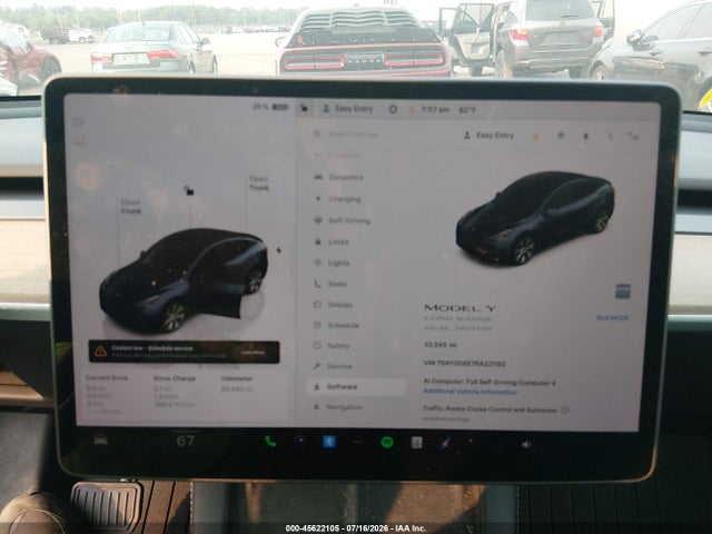 2024 Tesla Model Y Long Range Dual Motor All-wheel Drive მანქანა იყიდება აუქციონზე, vin: 7SAYGDEE7RA221152, აუქციონის ნომერი: 45622105