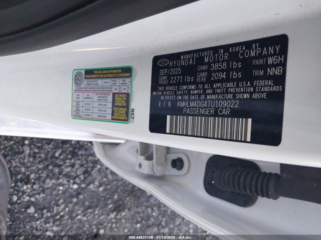Продаж на аукціоні авто 2026 Hyundai Elantra Sel Sport, vin: KMHLM4DG4TU109022, номер лоту: 45622106
