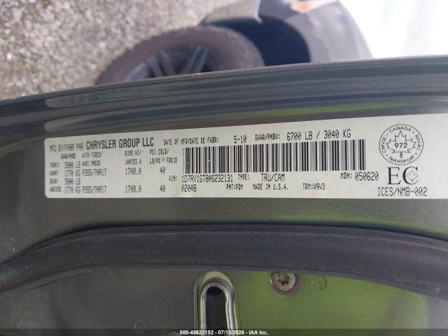 45622152 :رقم المزاد ، 1D7RV1GT8AS232131 vin ، 2010 Dodge Ram 1500 St مزاد بيع