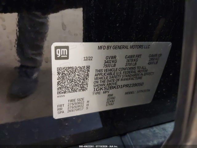 Продажа на аукционе авто 2023 Gmc Yukon 4wd Slt, vin: 1GKS2BKD1PR239050, номер лота: 45622281