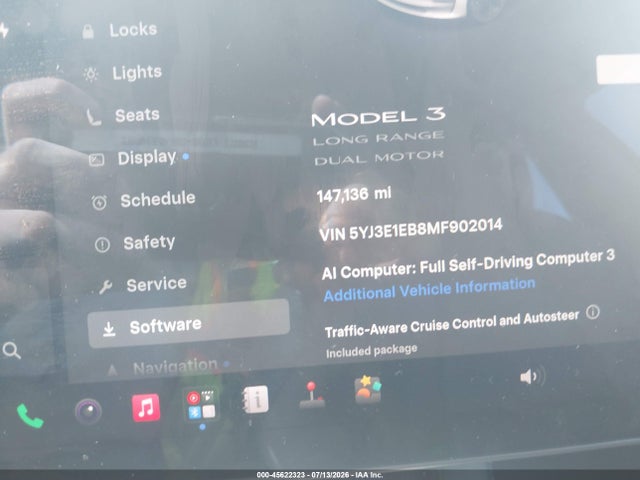 2021 Tesla Model 3 Long Range Dual Motor All-wheel Drive მანქანა იყიდება აუქციონზე, vin: 5YJ3E1EB8MF902014, აუქციონის ნომერი: 45622323