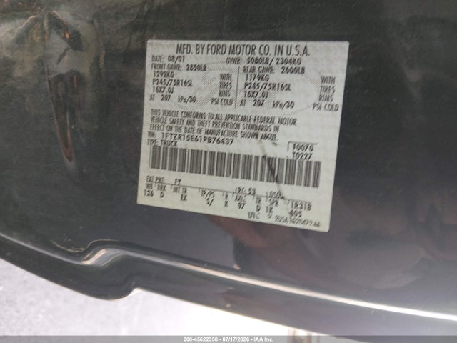 2001 Ford Ranger Edge/xlt მანქანა იყიდება აუქციონზე, vin: 1FTZR15E61PB76437, აუქციონის ნომერი: 45622358