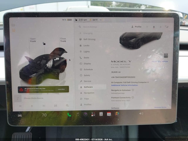 Auction sale of the 2023 Tesla Model Y Awd/long Range Dual Motor All-wheel Drive, vin: 7SAYGAEE8PF902600, lot number: 45622431